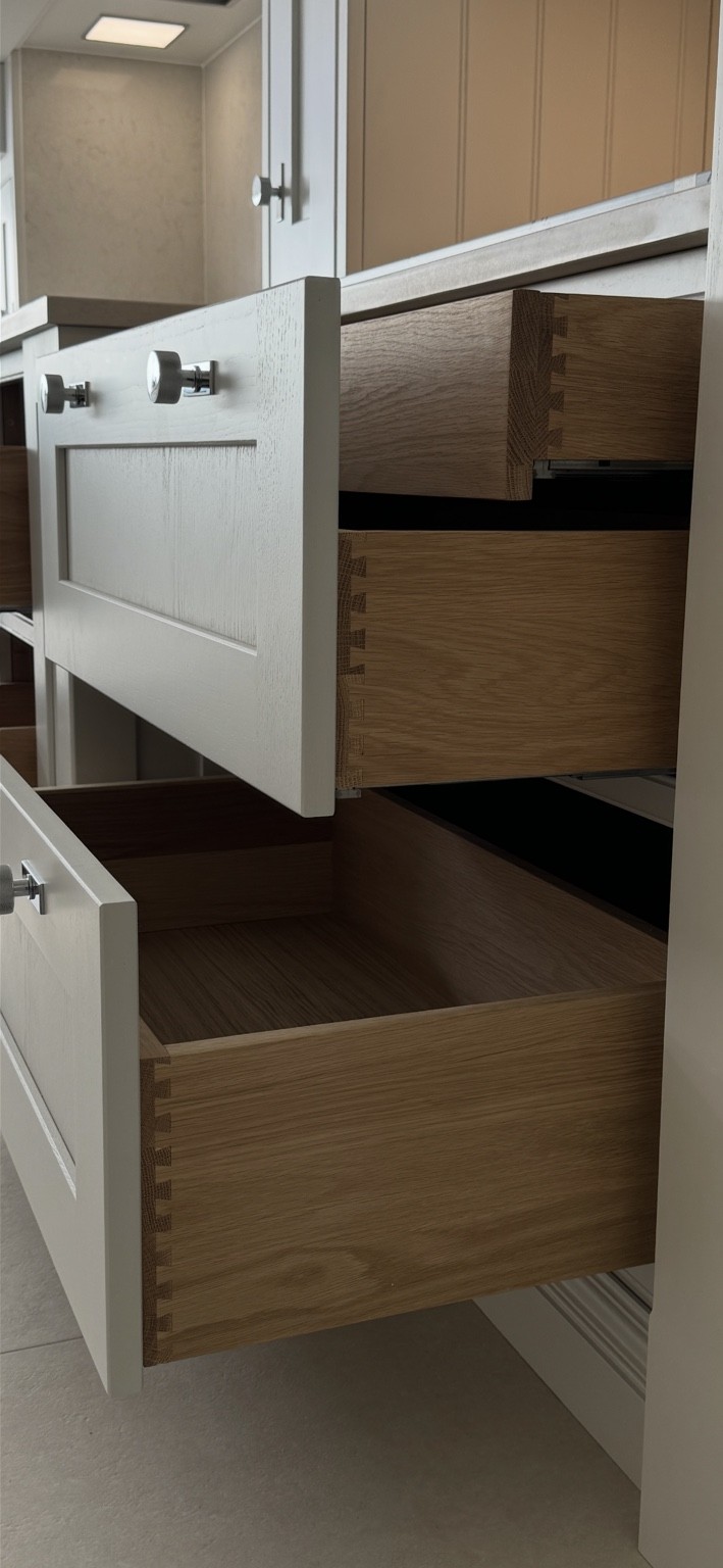 Oak dovetail drawers made for a TFS project