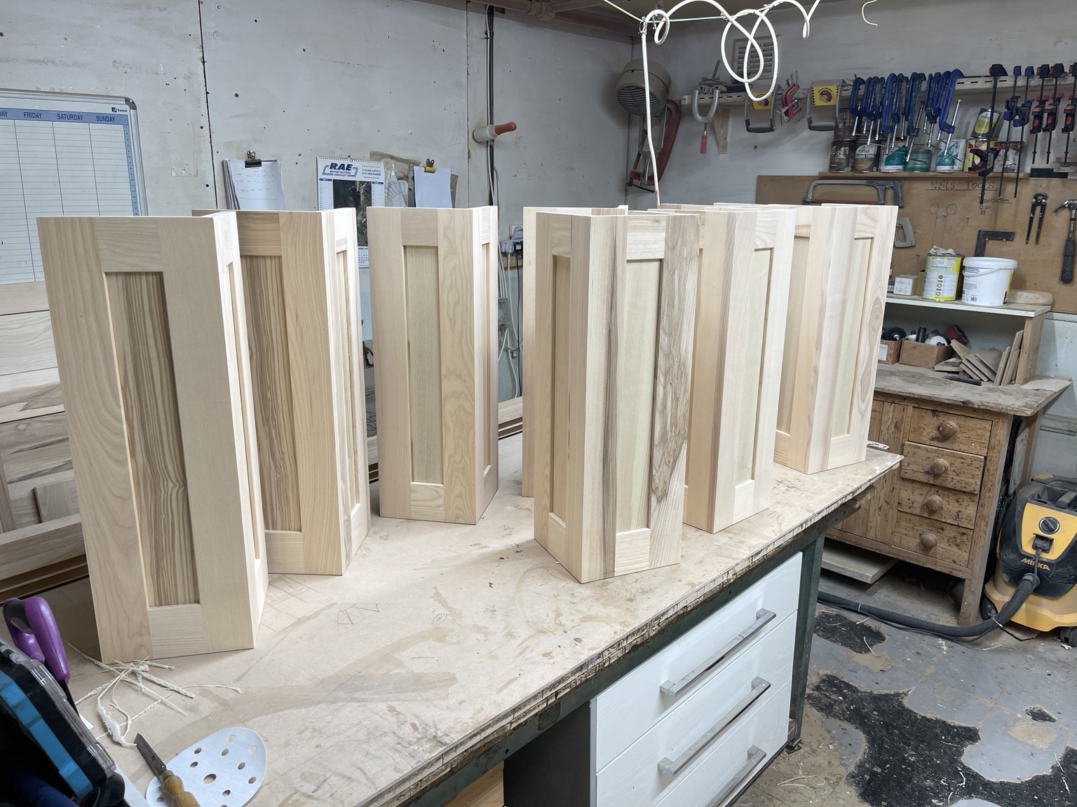 Square box pilasters made in the TFS workshop